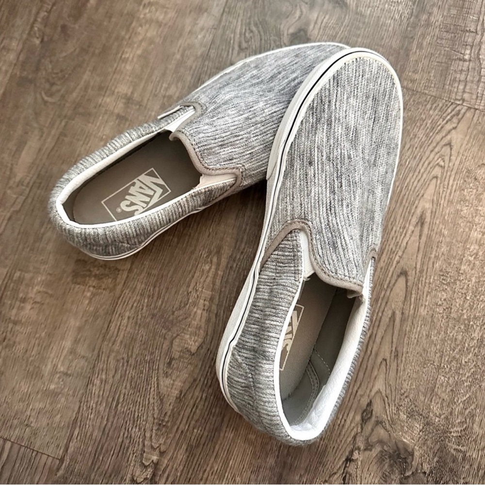 Vans- Grey Corduroy Slip-Ons